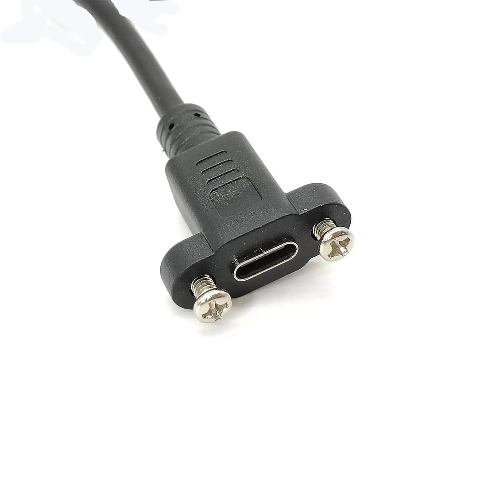  Micro B to USB 3.1 Type C Female Panel Mount Screw Locking Cable 30cm