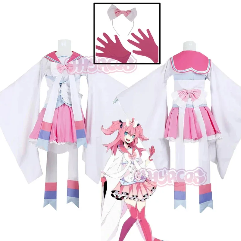 6 uds SSylveonn Anime Cosplay vestido guantes accesorios para el cabello disfraz de fiesta de Halloween traje mujeres hombres mb.3