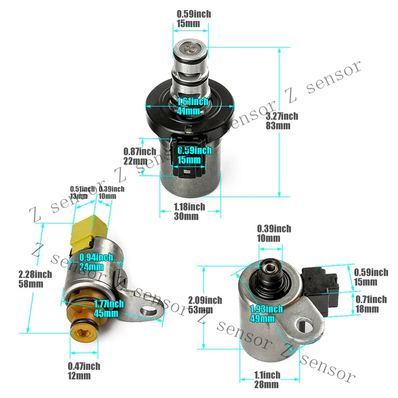 Z+ 6pcs 4F27E Transmission Shift EPC PWM Solenoid For For Mazda 2 3 5 6 CX-7 MPV