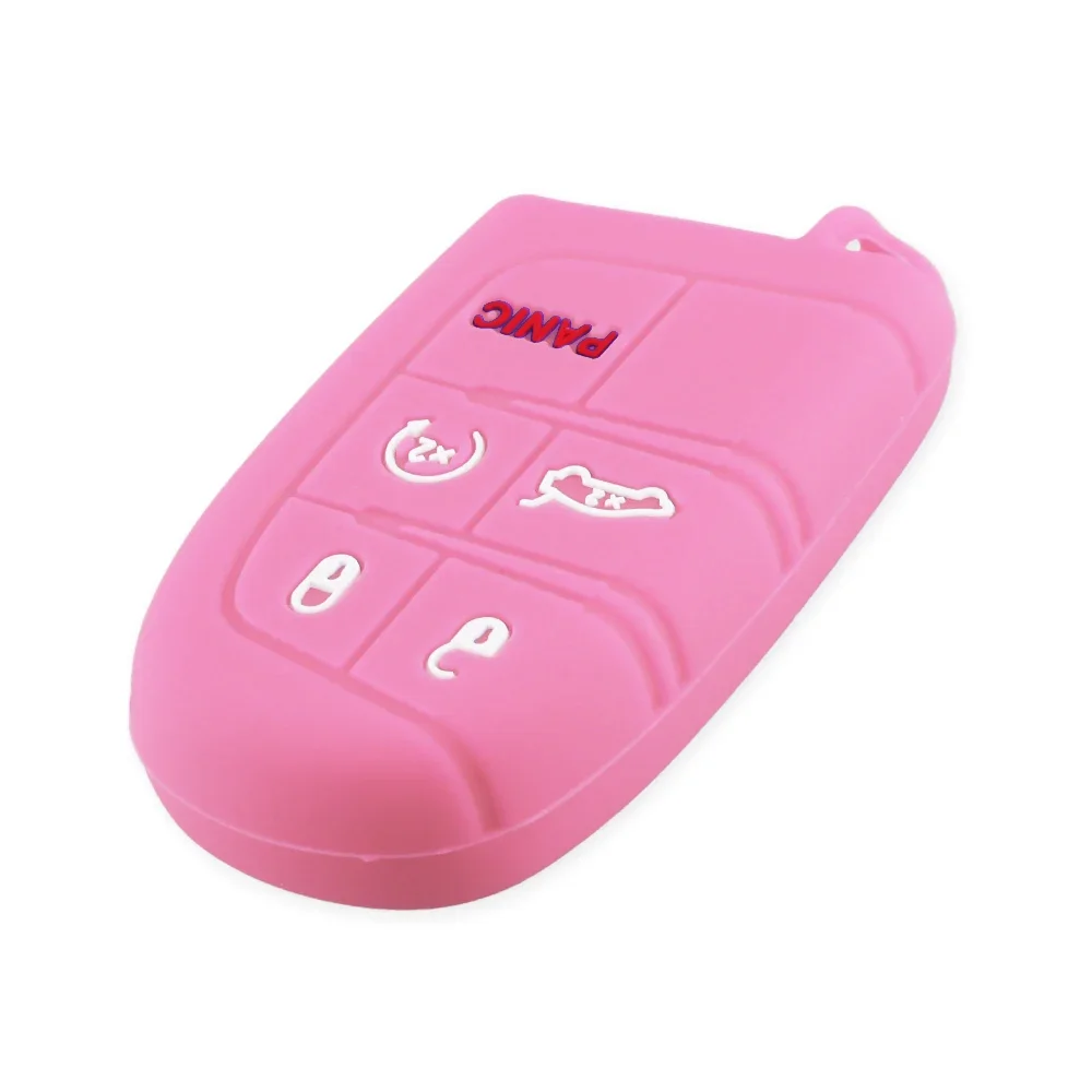 KEYYOU 10x For JEEP Grand Cherokee Renegade Dodge JCUV Journey Chrysler 300C Remote Fob Auto Key Case Silicone Car Key Cover image 3
