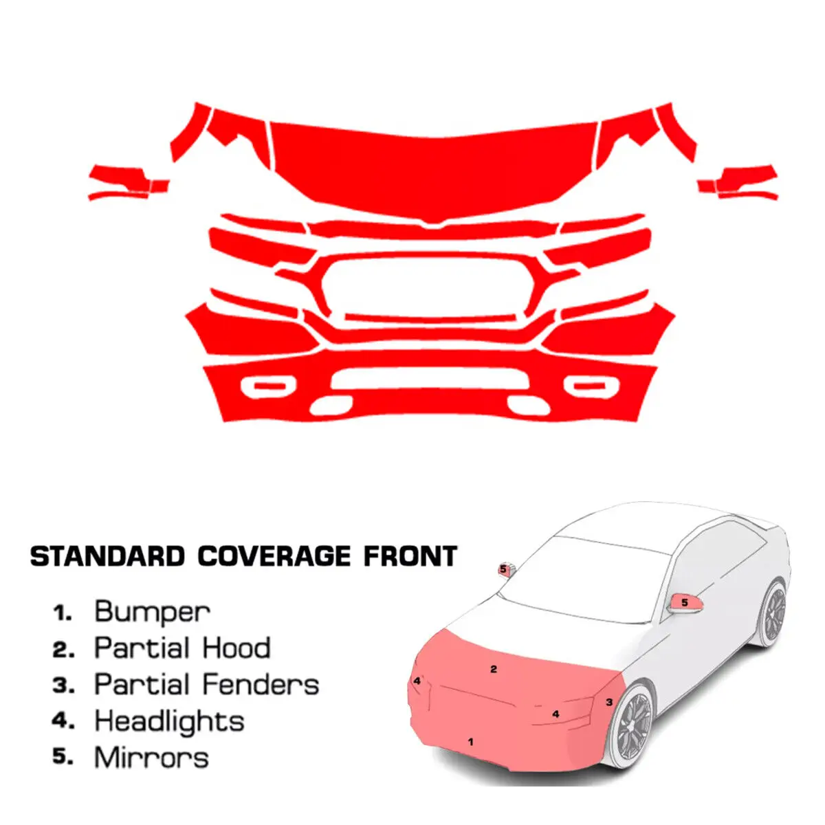 

Прозрачный бюстгальтер для защиты от краски PPF для Dodge Ram 1500 Limited 2019-2024 гг.