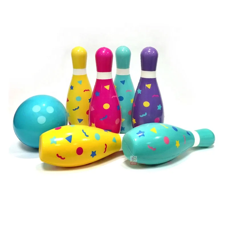 Educational soft PU foam toy bowling pin and ball sports toys for children