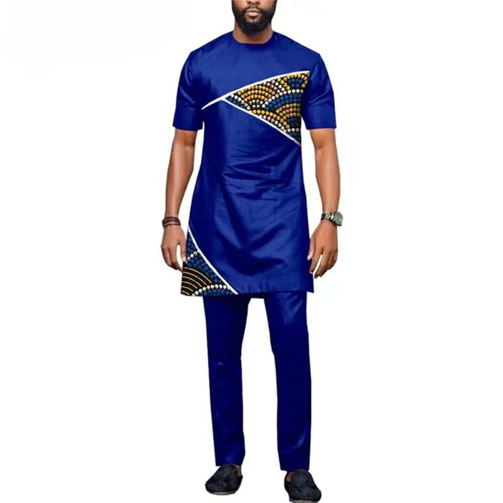 

Sale!!! New Fashion Design African Men Clothing Dashiki Tops and Ankara Pants 2 Piece Suits Print Outfits Casual Blouse shirts