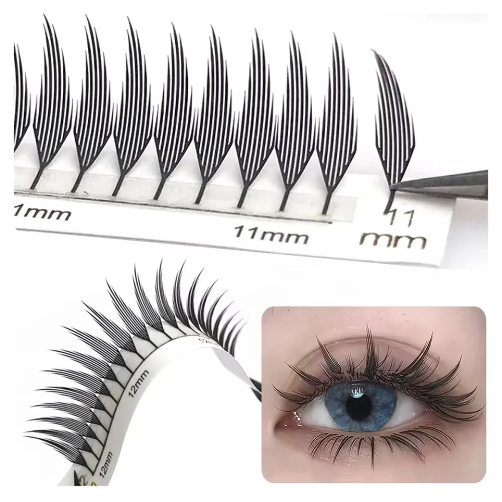 

New Tower Top Faux Lashes Feather Shape Russian Volume False Eyelashes Makeup Eyelashes Extension Women