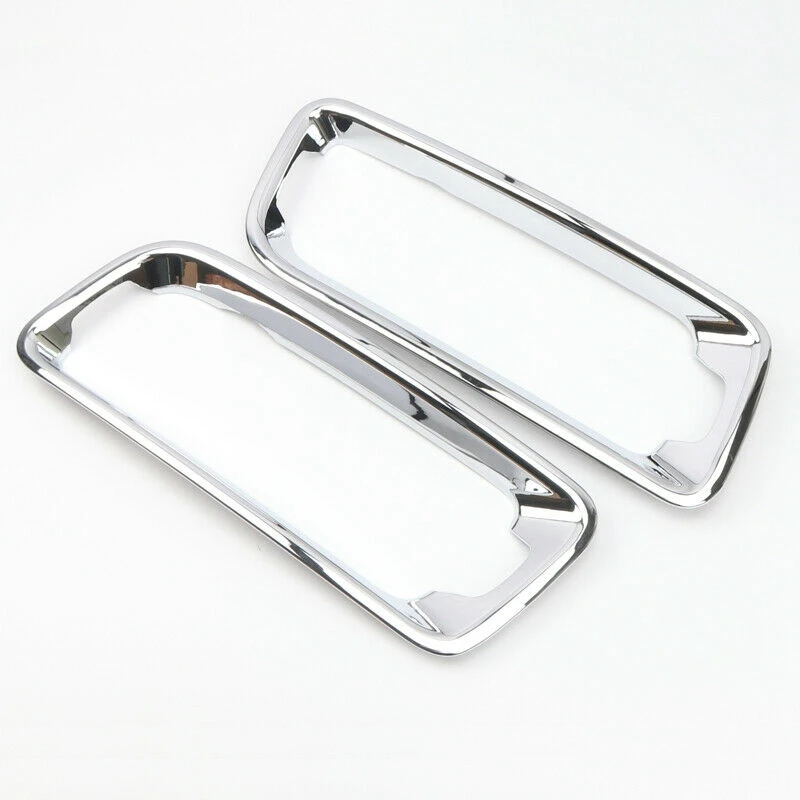 Front Fog Light Lamp Cover Trim For Mitsubishi Pajero 3 4 IV V73 V77 V80 V93 V95 V97 V98 Silver