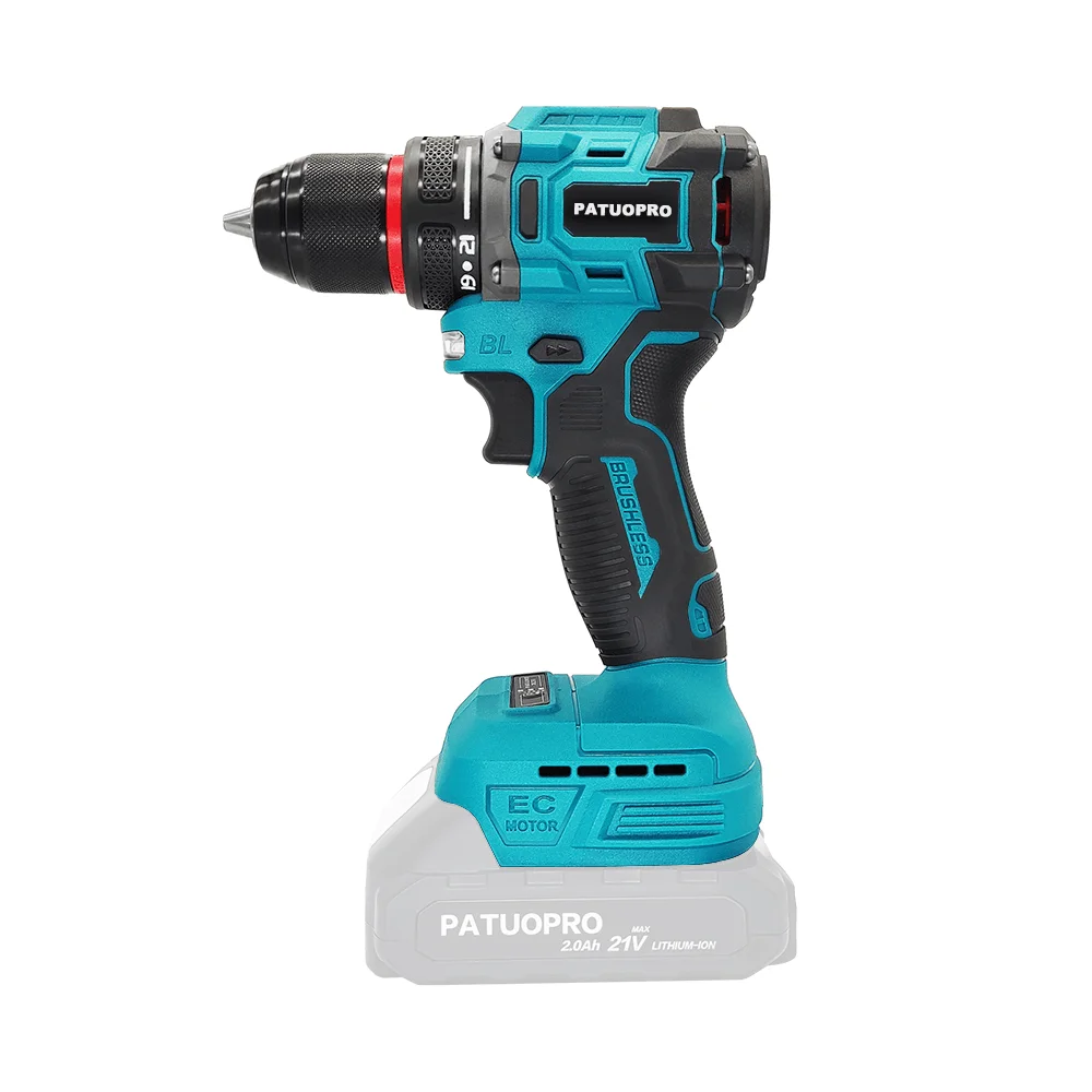 

10mm Brushless Electric Drill 2-Speed Self-locking Cordless Drill 100Nm Torque Power Tools For Makita 18V Battery(No Battery)