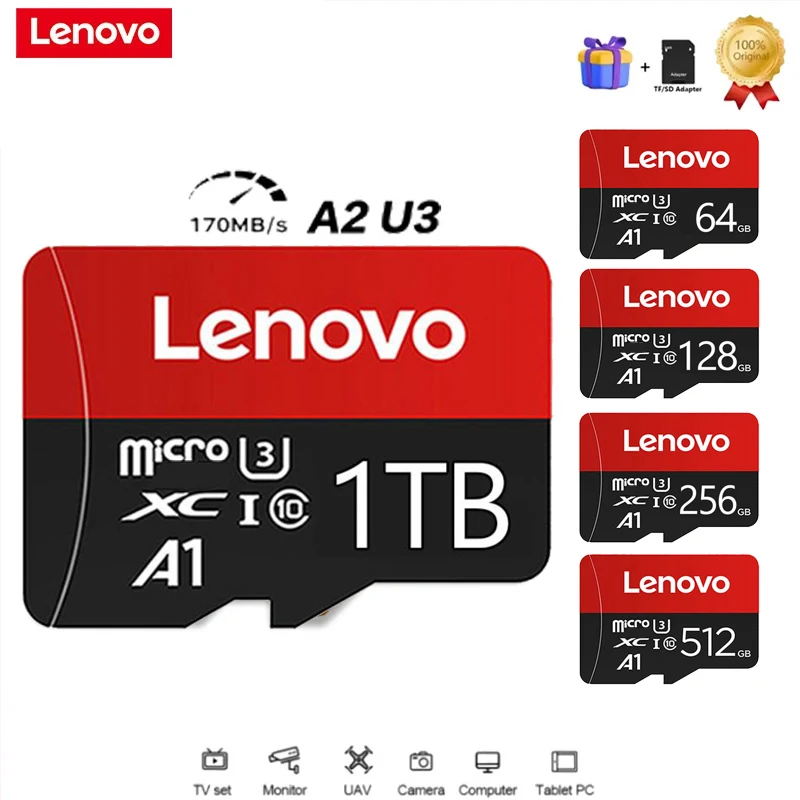 �y�Z�[�����zLenovo 1TB�������[�}�C�N���J�[�h �N���X10 ����4K�r�f�I�Ή� TF�t���b�V��SD�J�[�h 2TB 1TB 256GB 128GB TF�J�[�h �X�}�z �J���� �h���[���p