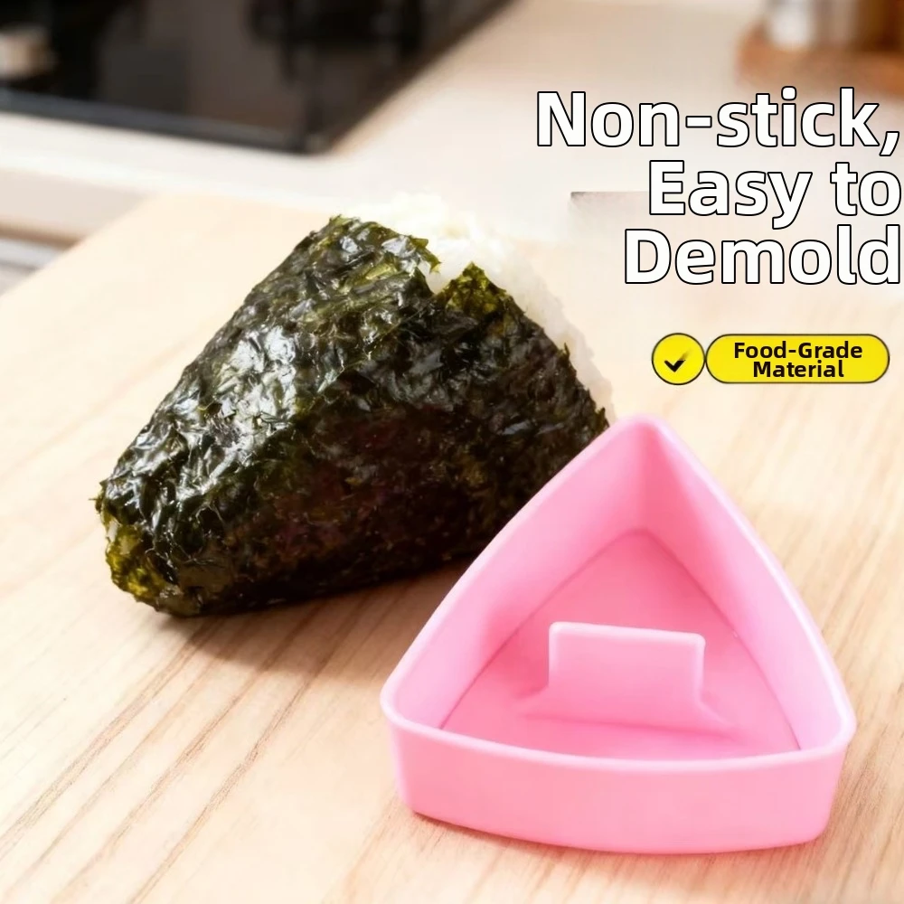 New Triangle Shape Onigiri Mold Non-Stick Durable Rice Ball Mold Easy to Clean Sushi Mold Kit Home Kitchen