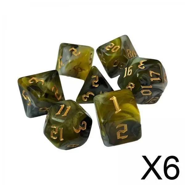 Dadi poliedrici Set da gioco da tavolo in acrilico multifaccia per giochi di ruolo Oggetti di scena matematici educativi