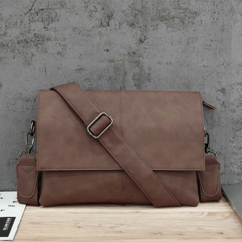Men Sling Messenger Bag Casual Men's Travel Bag PU Leather Clutch Crossbody Bags Male Small Designer Shoulder Handbag NEW