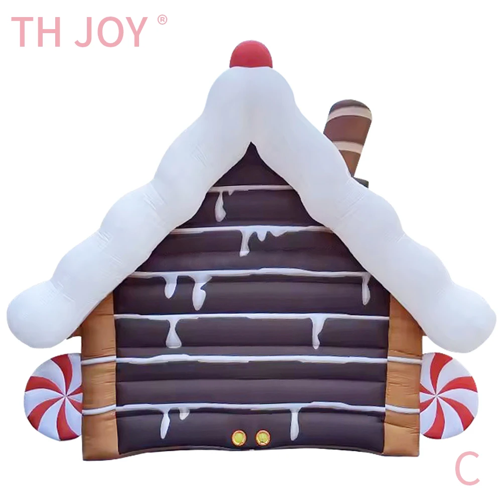 Schnelles Luftschiff zur Tür, 2025 aufblasbares Weihnachtsmann-Grotto, 3 x 3 m, maßgeschneidertes aufblasbares Weihnachtsmann-Zelt, Weihnachtshaus zur Dekoration