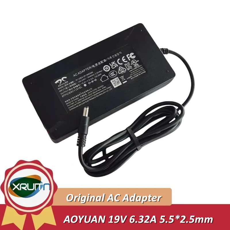 

Оригинальный AOYUAN AY120EA-ZF 190632 M 19 В 6,32 А 120,08 Вт 120 Вт Зарядное устройство переменного тока 5,5x2,5 мм для блока питания ноутбука