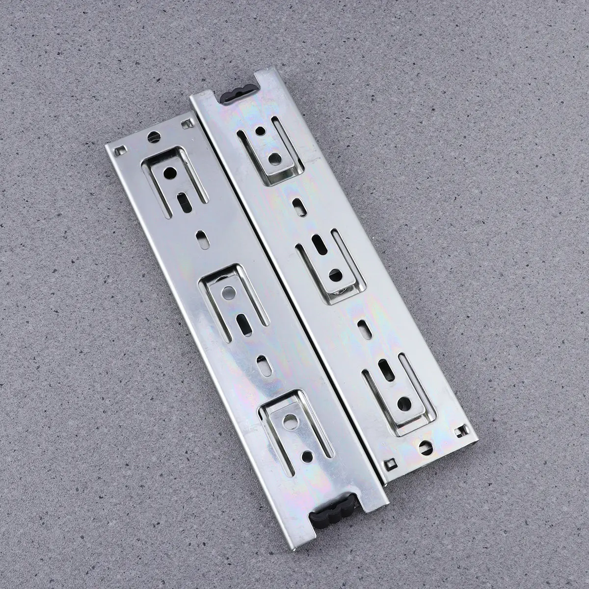 2Pcs 8 Inches 200Mm High Grade Steel Drawer Slides Telescopic Quiet Smooth Bearing Slider for Desk Pedestals Filing Cabinets