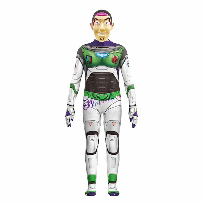 Buzz Lightyear Costume Men Adult Kids Cosplay Halloween Bodysuit Jumpsuit Carnival Party Fancy Dress Suit * 8 * Q