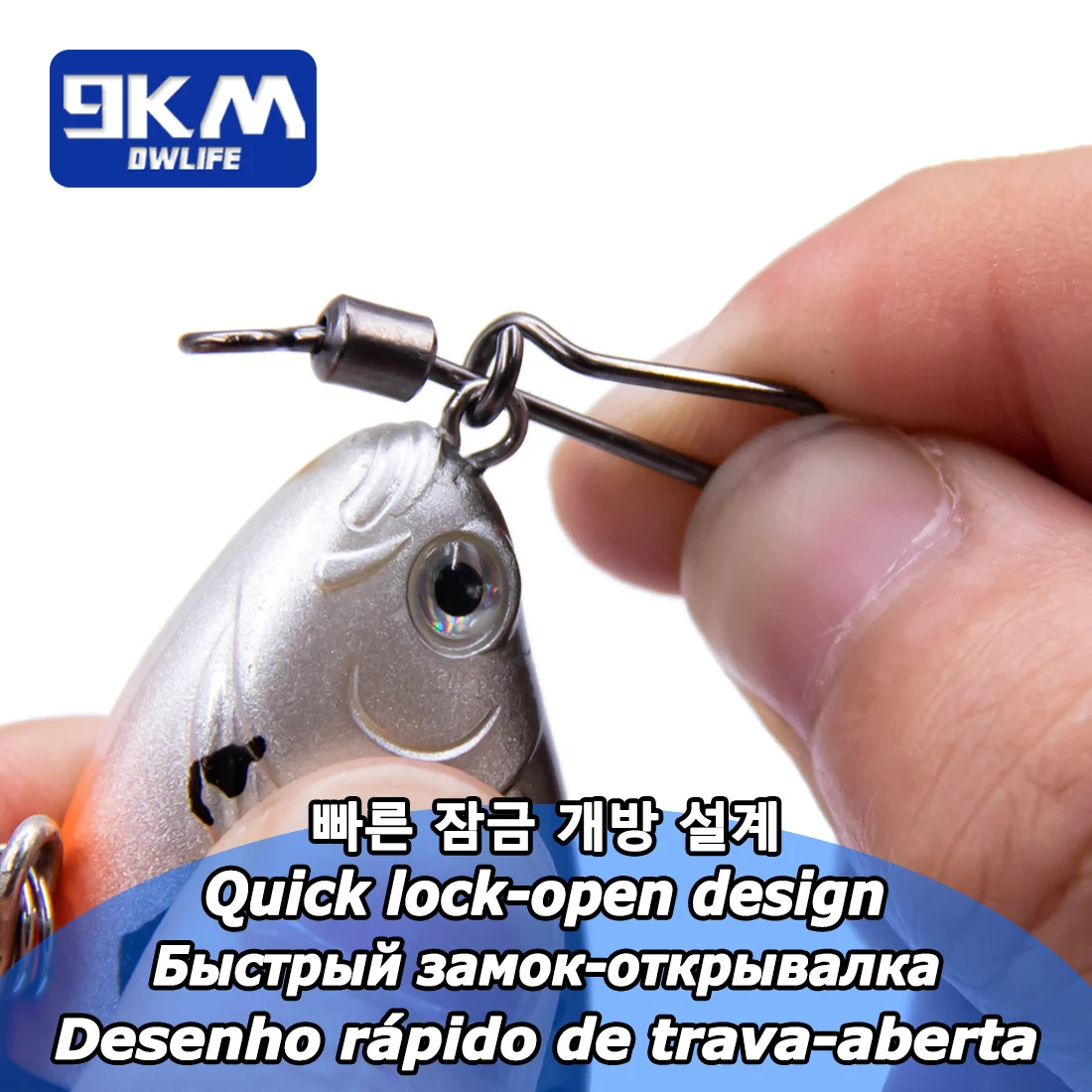 25-100 Stück Edelstahl-Angelwirbel, Covert Link Lok Rollwirbel für Helikopter-Rigs & Bleiklammern – Detail 1