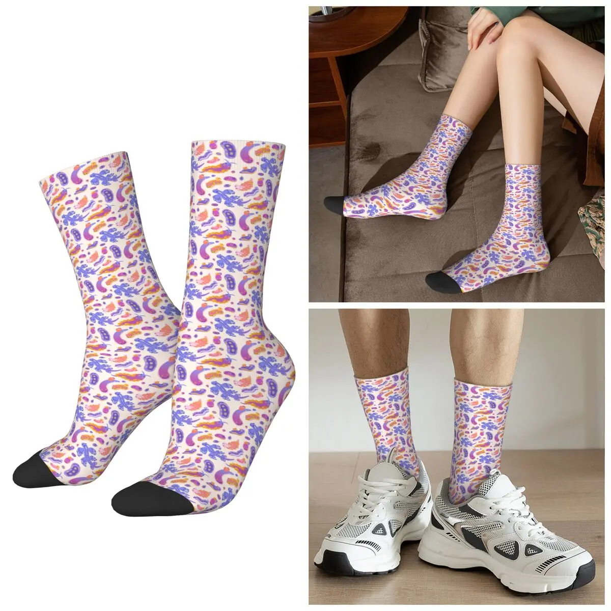

All Seasons Sea Slug - Pastel Socks Harajuku Crew Socks High Quality Stockings for Men Women Gifts