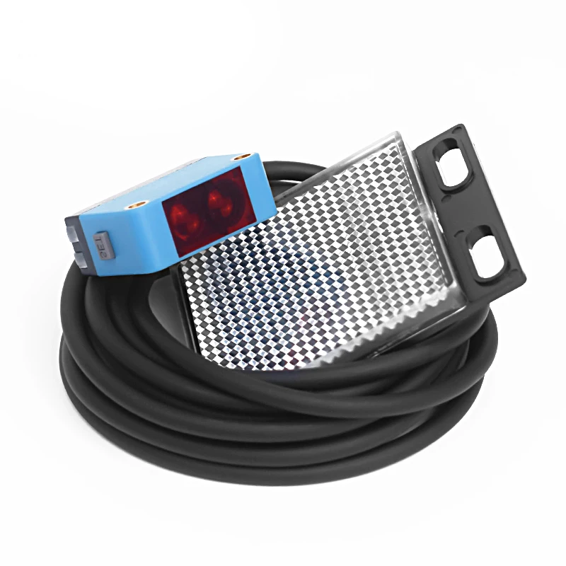 Specular Reflection Vision Photoelectric Sensor Detect Transparent Non-transparent Object Retro-reflection Optical Photo Sensor