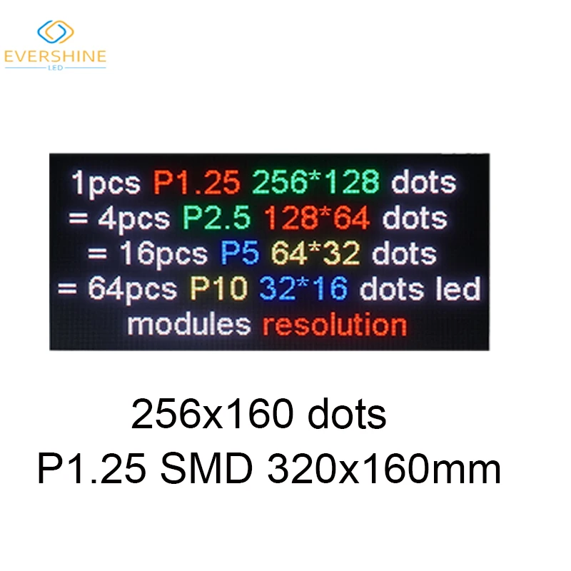 Imagem -04 - Ecrã Led Interior Passo Pequeno Módulo a Cores Pão de Matriz 320x160 mm 256x128 Pixels 26pin 64 Digitalização P1.25