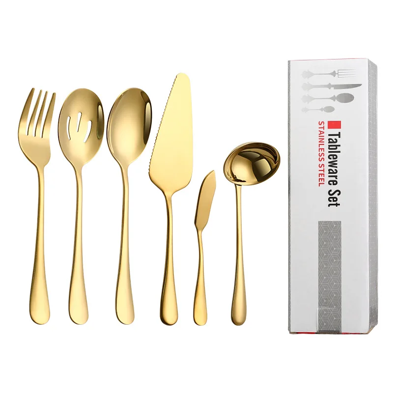 

Stainless Steel Serving Spoon Fork Cake Shovel Cheese Butter Knife Salad Spoon Fork Bread Clip Set