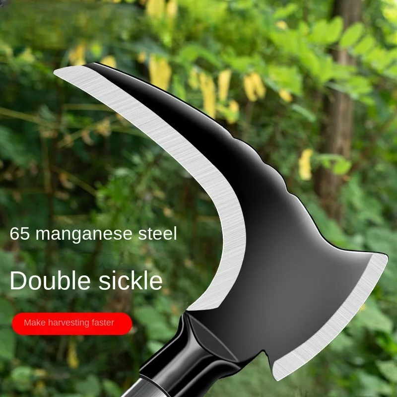 

High manganese steel double cutting sickle with specialized for lawn mowing, multifunctional