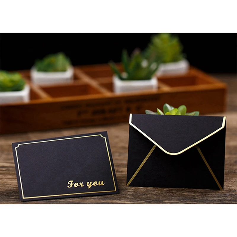 100 Stuks Mini Enveloppen Cadeaubon Enveloppen Voor Gepersonaliseerde Cadeaubonnen Trouwenveloppen Of Plaatskaart Zwart