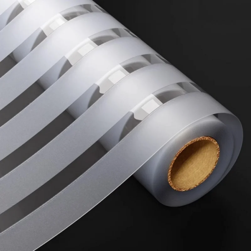 Pellicola per finestre smerigliata per privacy, ad aggraffatura statica, anti-UV, giorno e notte, motivo a strisce, senza colla, rimovibile, per il bagno dell'home office