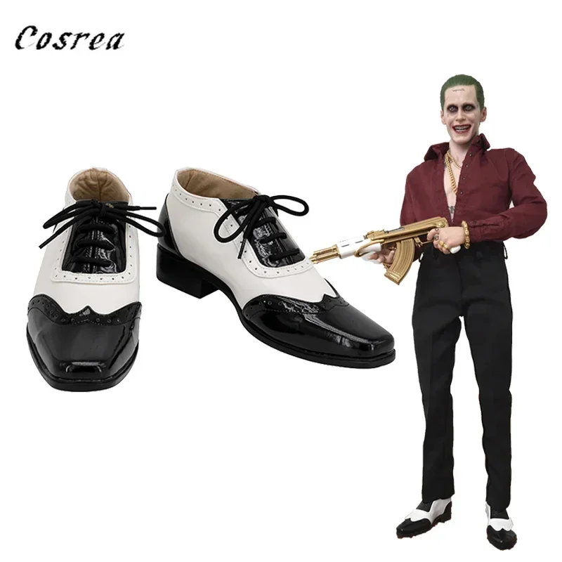 SN66 Movie Jared Leto Cosplay Boots Mens Joker Shoes Custom Women Cos High Heels Boots HalloweenW & C @