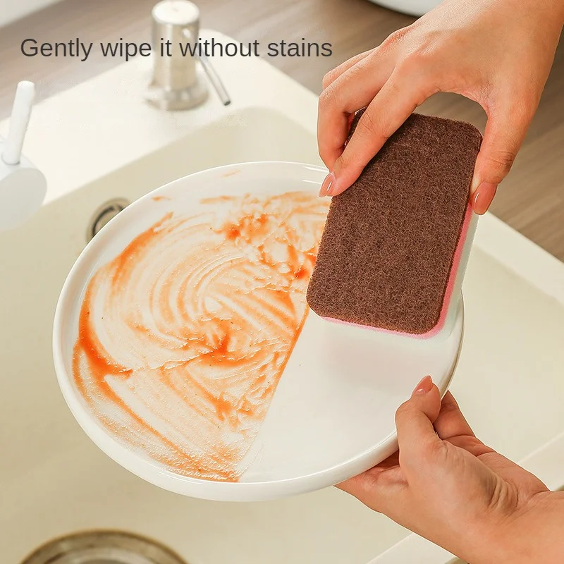 Double Sided Cleaning Block Health Dishwashing Three-in-one Convenient Durable Cleaning Tools Decontamination Sponge Wipe