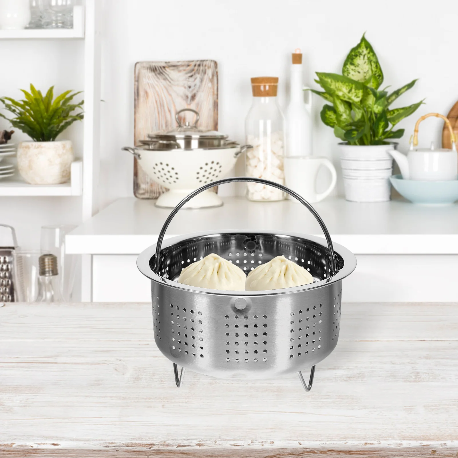 

304 Stainless Steel Steamer Basket 14CM Small Size Heavy Duty for Rice Eggs Potatoes Fish Corn Kitchen Supplies Metal Food