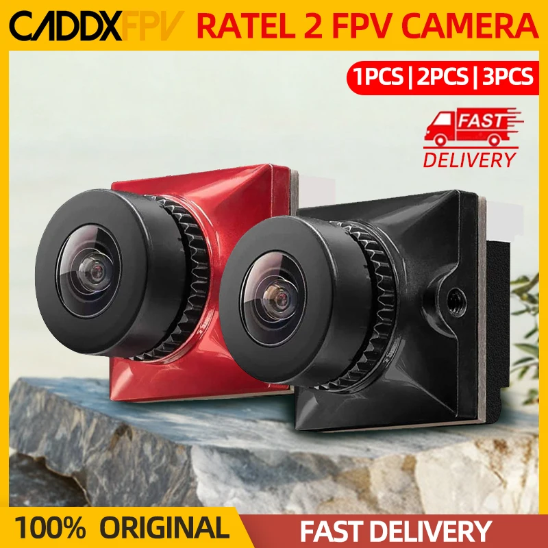 1/2PCS Caddx Ratel 2 V2 FPV Camera Ratel2 2.1mm Lens 16:9/4:3 NTSC/PAL Switchable With Replacement Lens Micro FPV Camera Drone 