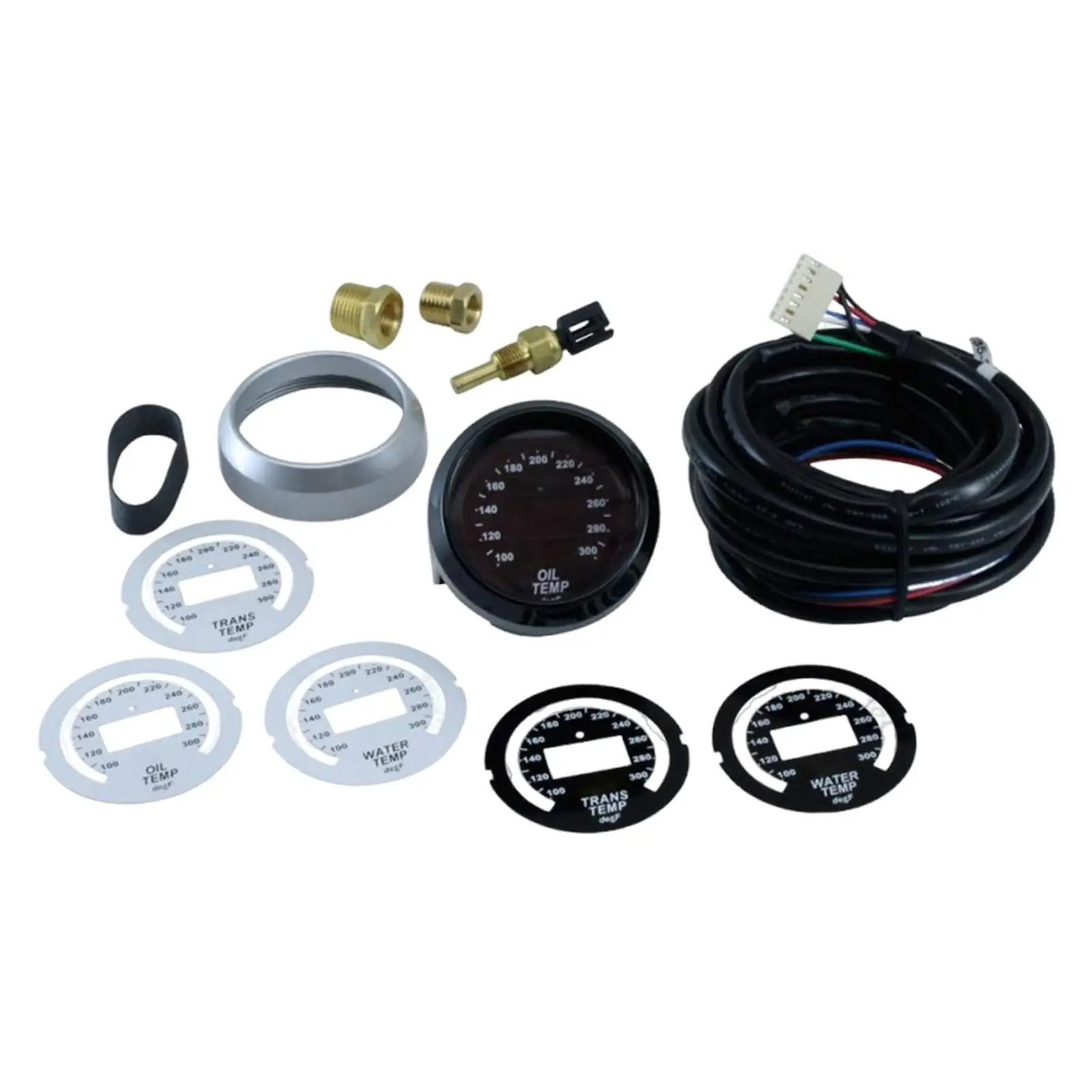 

30-4402 Replacement Spare Parts Automotive Accessories Easily Install Oil Transmission Temperature Gauge 100-300°F Universal Fit