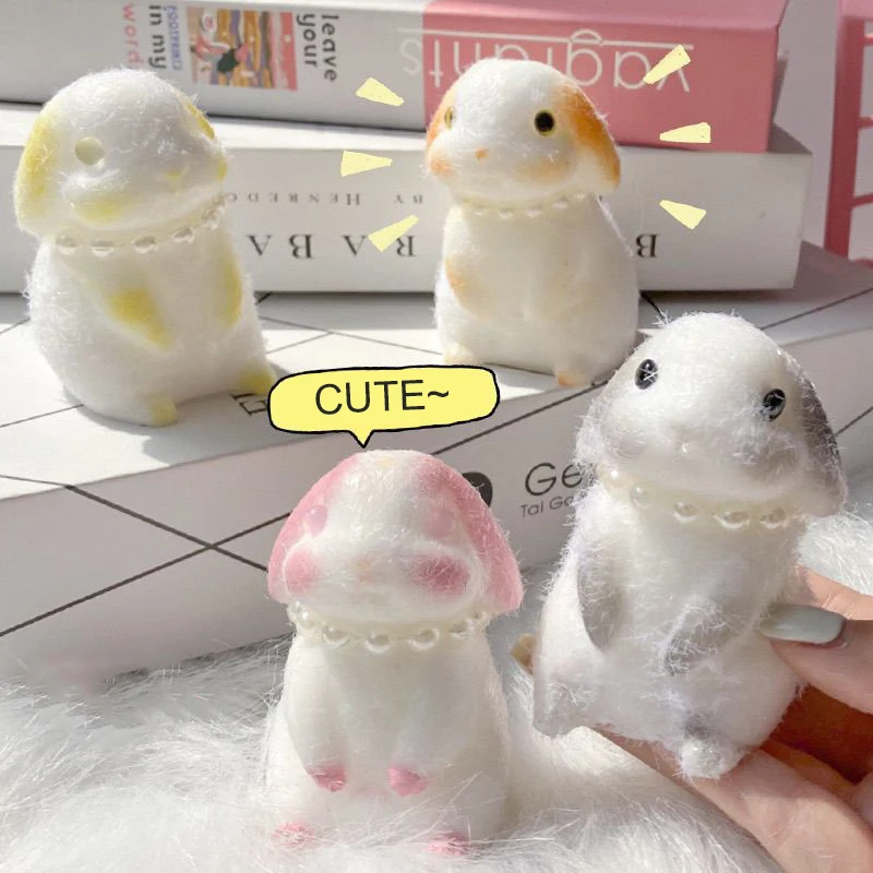 Cute Simulation Rabbit Soft Rubber Toy Cute Rabbit Pinching Slow Rebound Decompression Vent Toy Stress Release Toys Gift