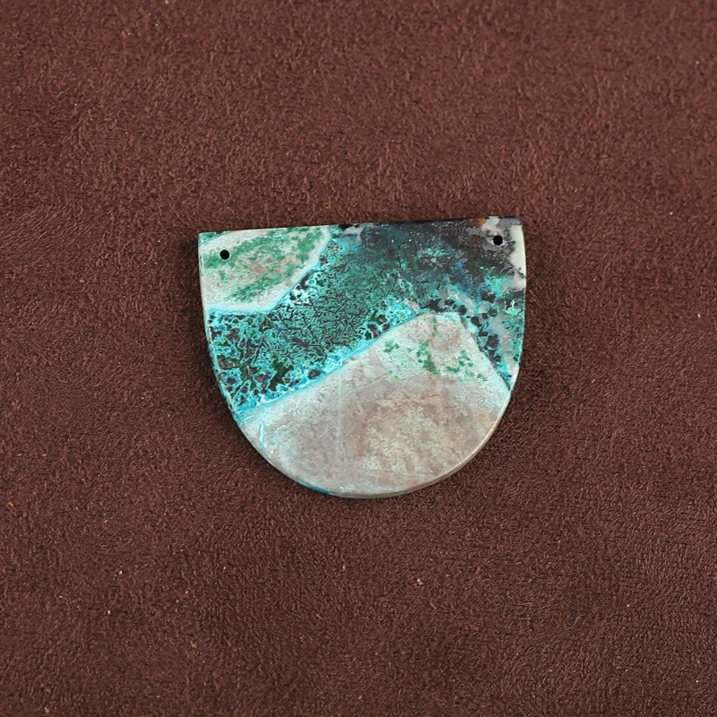 

Бусины-подвески из натурального камня хризокола 35x30x3 мм 7,8 г, модный ювелирный аксессуар для женщин, красивый стиль