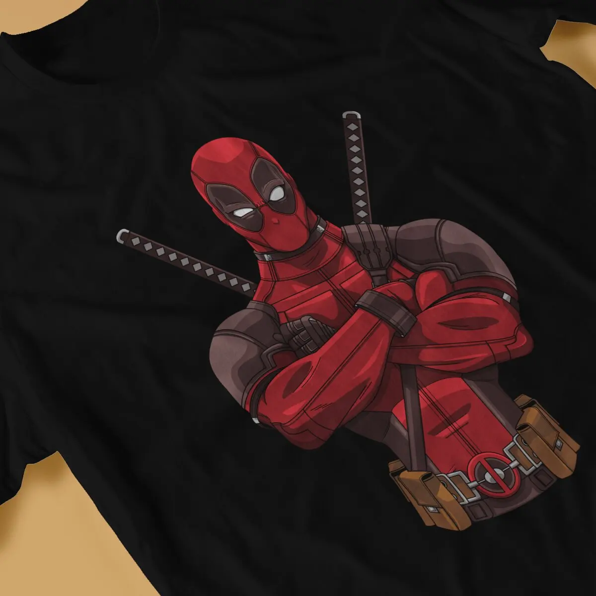 Funny Main Character T-Shirt for Men Round Collar 100% Cotton T Shirts Disney Deadpool Film Short Sleeve Tees Graphic Printed