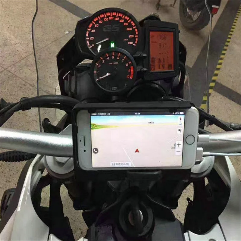 

BIKE GP Motorcycle Phone GPS Holder Aluminum Alloy Rustproof Stand Imported IC Chip USB Charging Bracket For BMW F700GS 13-17