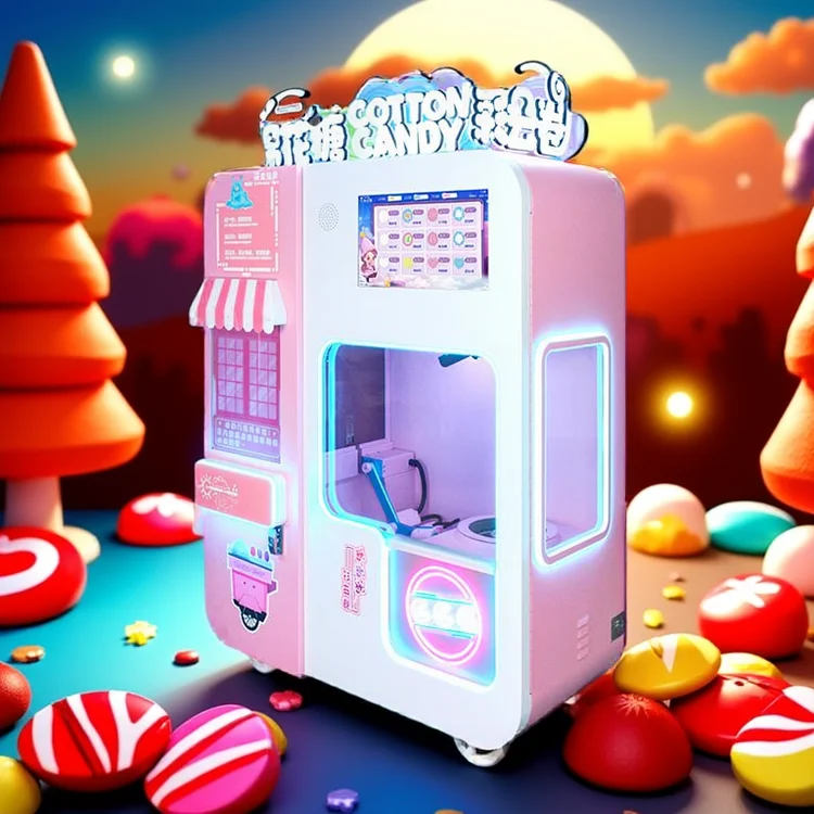 Fully automatic marshmallow vending machines for amusement parks with SDK functionality , multiple payment methods