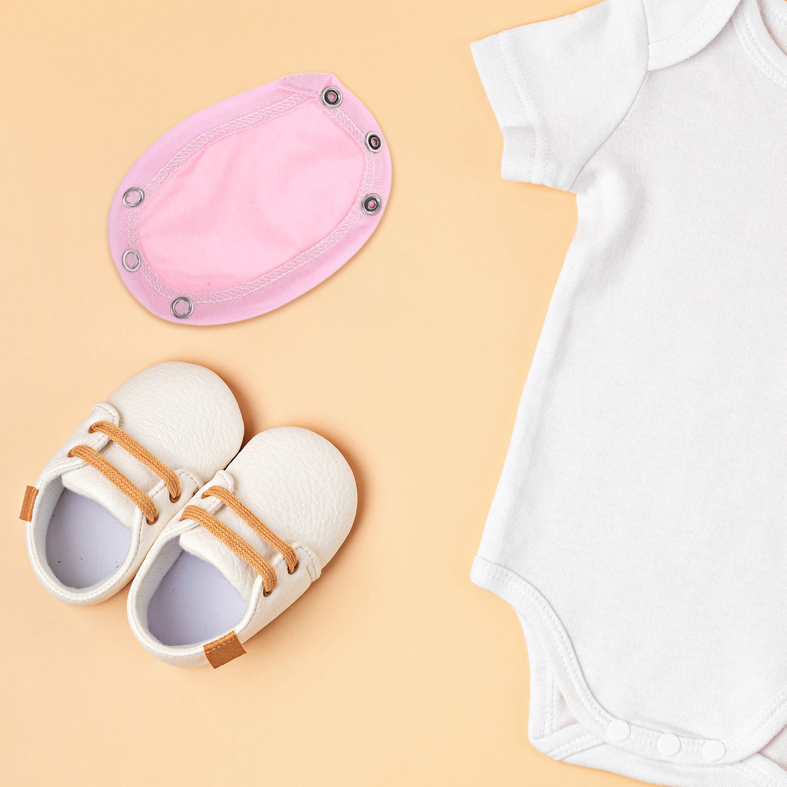 

5Pcs Soft Cotton Bodysuit Extender for Babies Snap Style Jumpsuit Extension Comfortable Toddler Bodysuit Extender for Daily Use