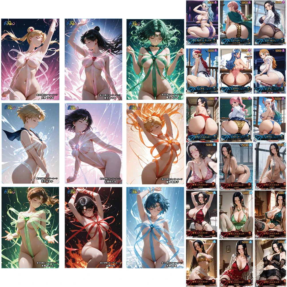 

9 шт./компл. Diy One Piece Hancock Nami Yamato Коллекционная карта Самодельная аниме Богиня Купальник для взрослых Цветная флэш-карта