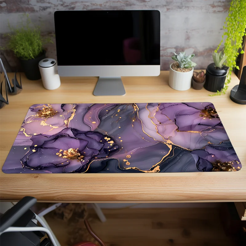 Tradescantia Purple - Purple Marble Mouse Pad Hd Desk