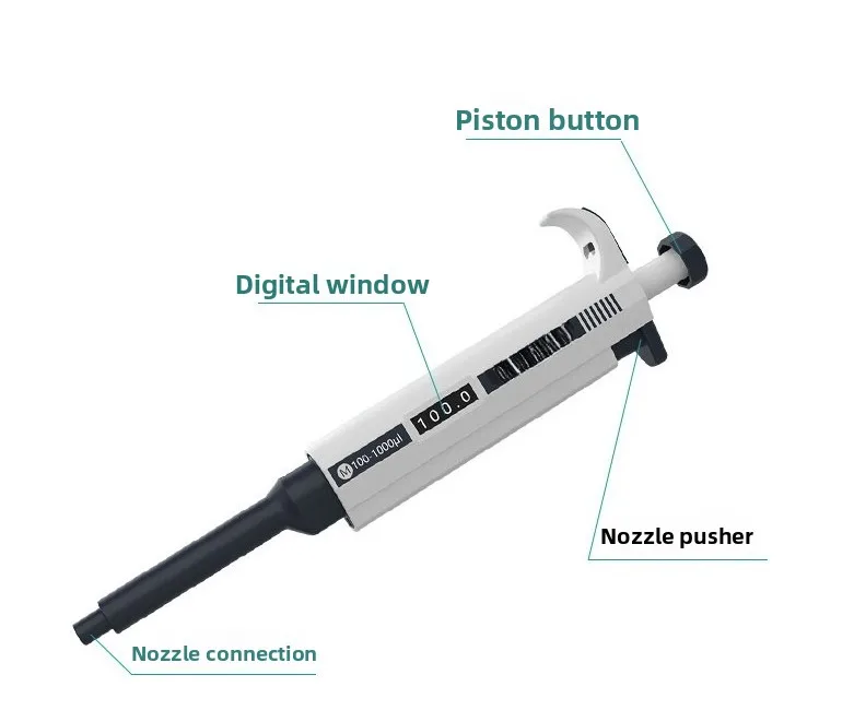 Adjustable Volume Mechanical Pipettor Single Channel 0.1 to 10000ul