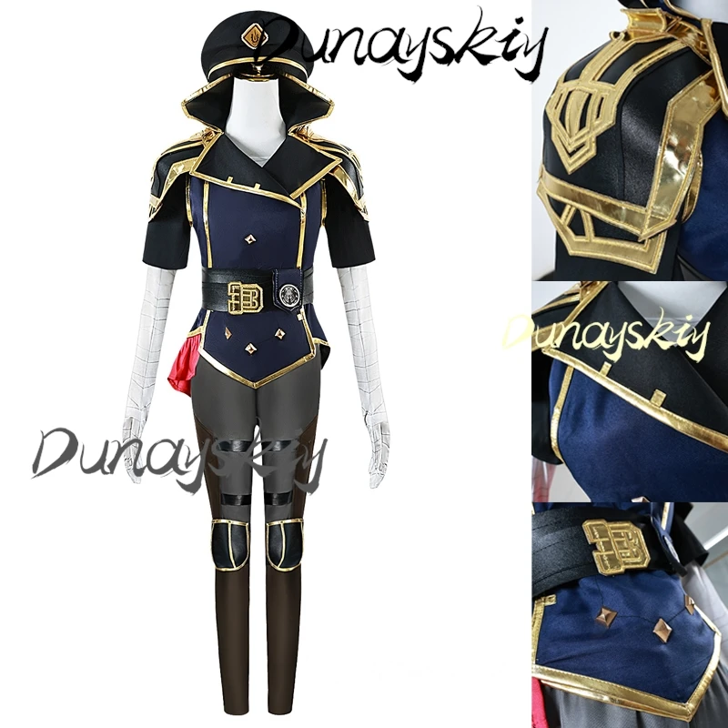 Vi Cosplay Wig Uniform Anime Game LOL Arcane Season 2 Cosplay Pants Jacket Outfits Carnival Suit For Role Play Customized