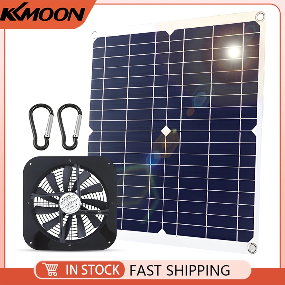 

20W Solar Powered Fan 10 Inch Waterproof USB Solar Panel Vent Exhaust Fan - Experience High Speed Air Flow with This