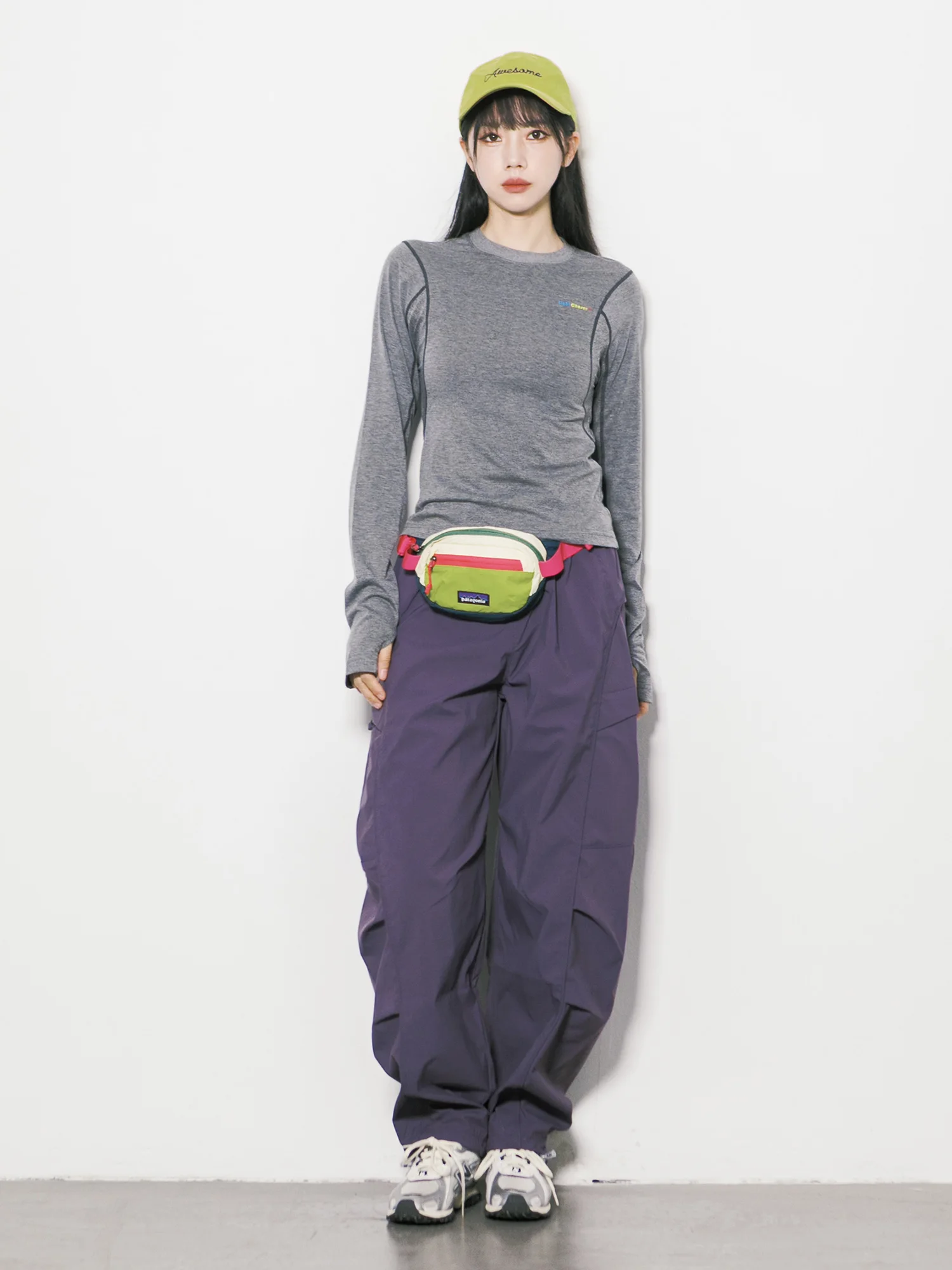 Outdoor Windproof Water-Resistant Wide Leg Pants with Multiple Pockets for Hiking And Climbing Sports And Casual Polyester Fiber