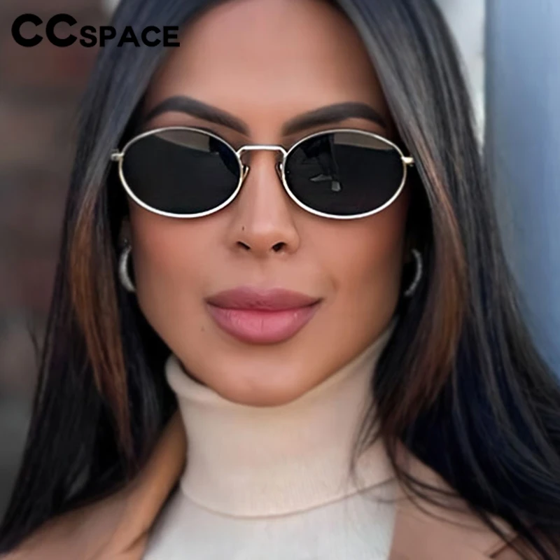טרנדי וינטג היפ הופ משקפי שמש גברים גברת אליפסה נהג מתכת suneyeזכוכית בחוץ מקרית sol 300906