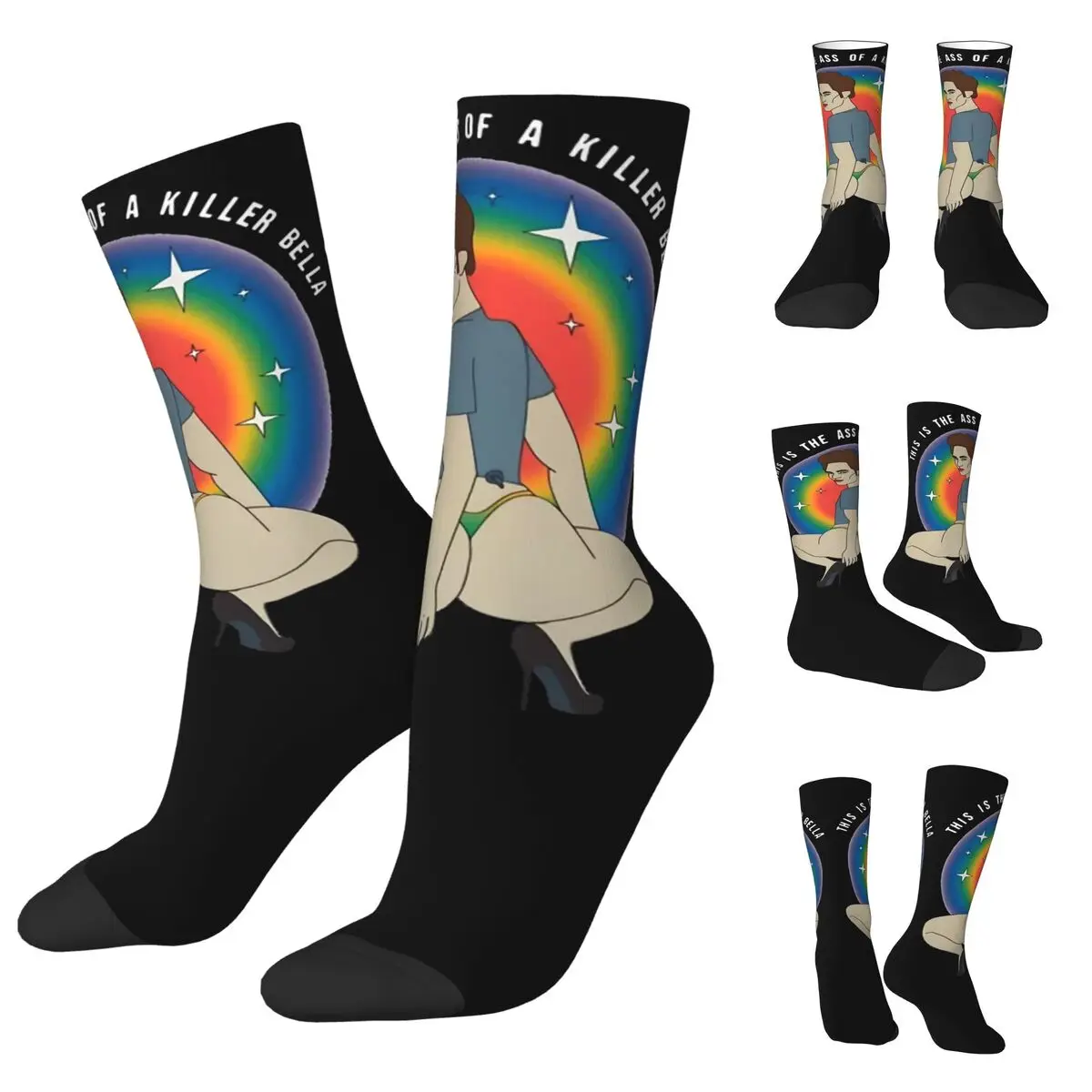 The Ass Of A Killer Bella Men and Women printing Socks,Motion Applicable throughout the year Dressing Gift