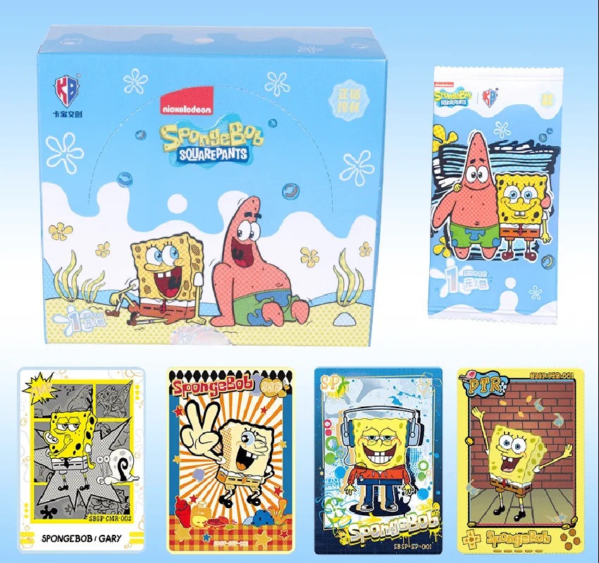 카바오 애니메이션 스폰지밥 패트릭 스타 카드 컬렉션 트레이딩 카드 만화 재미있는 컬렉션 카드 어린이 선물용 장난감