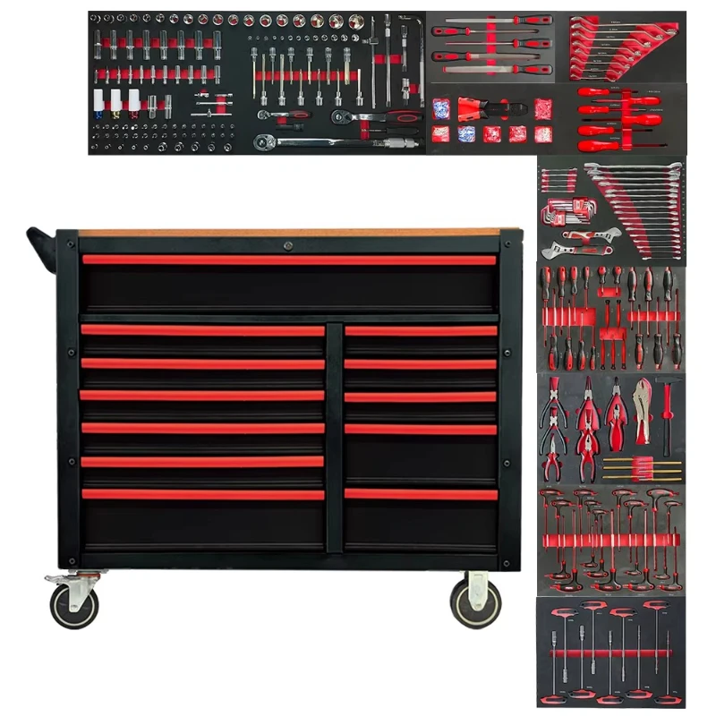 

12 drawers, 471 tool kits, car workshop, steel cabinet, industrial rolling box, tool cart.