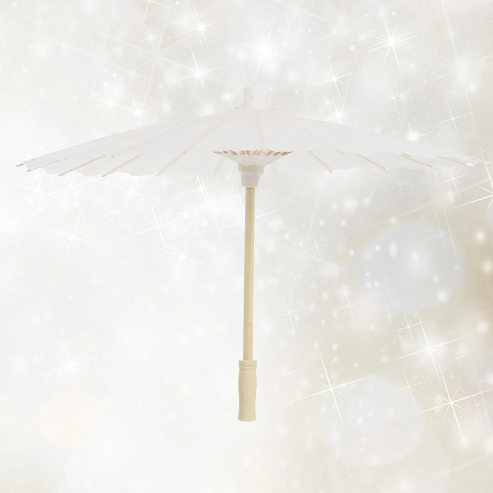 

40cm Diameter Umbrella DIY White Paper Parasol Children Performance Umbrella paper umbrella paper umbrella parasol