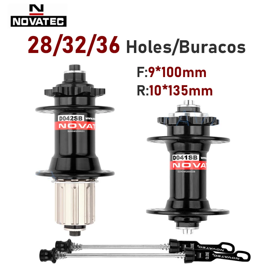 Novatec Hub D041SB/D042SB MTB Discs Card Hub 28 32 36 Hole Mountain Bike Cube Bicycle Front Rear Bearing Hubs 8 9 10 11 12 Speed