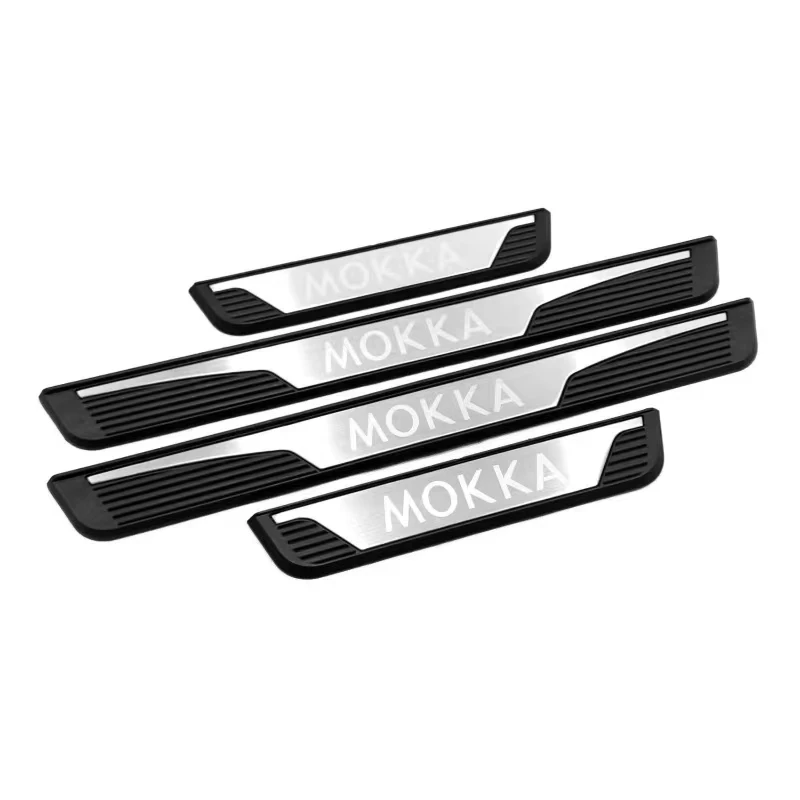

For Opel Mokka B Mokka Electric GS 2025 2024 2023 Accessories Stainless Steel Car Door Sill Scuff Protector Cover Trim Styling